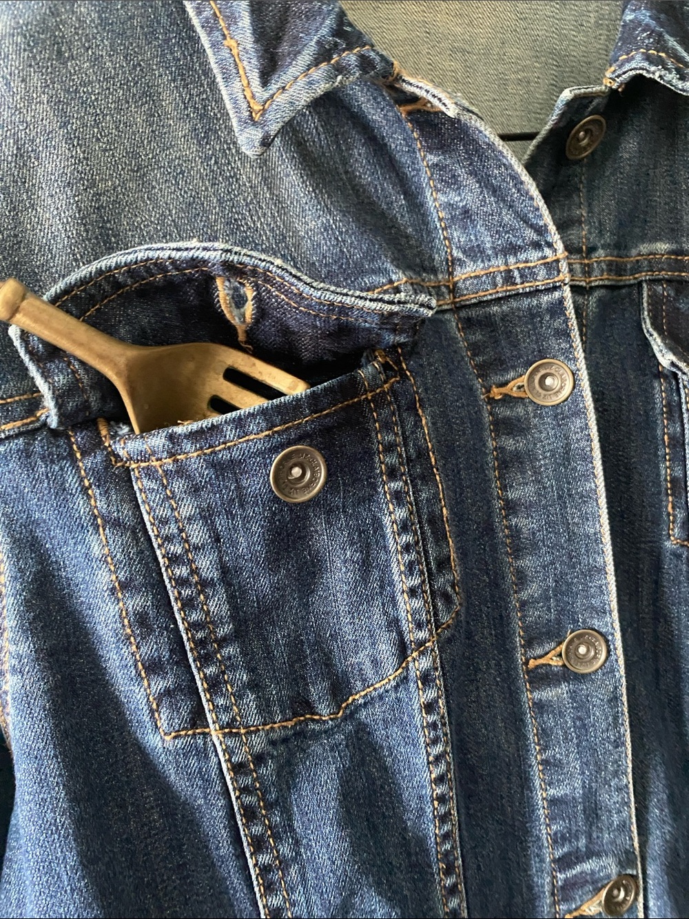 Liz Claiborne Blue Button-Front Denim Jacket XL - Picture 5 of 11